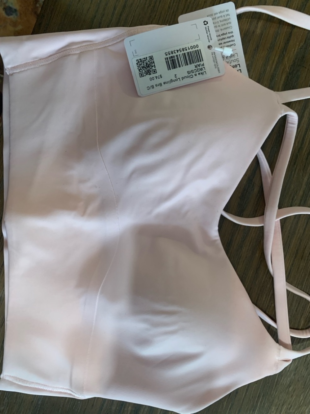 lululemon athletica Light Pink Strappy Sports Bralette